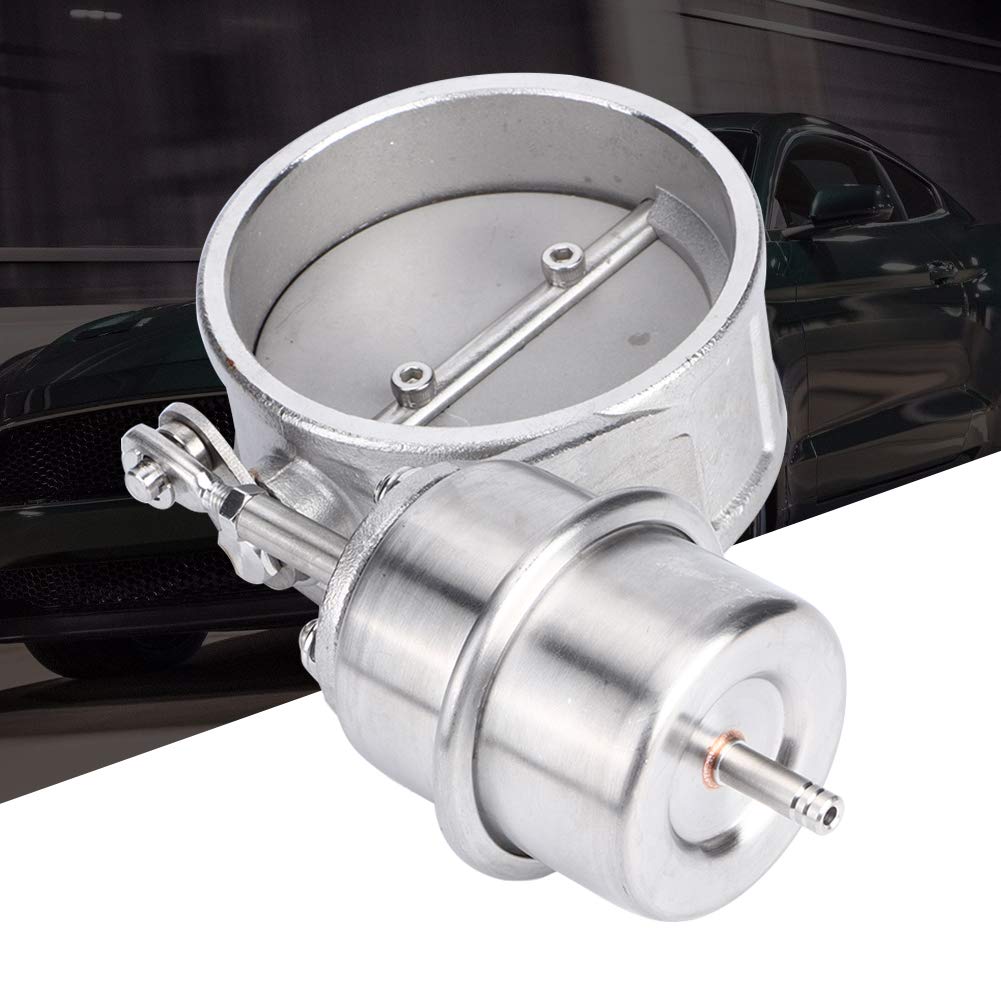 Valvola di controllo dello scarico dell'attuatore a vuoto stile chiuso universale 63 mm / 2,5 pollici Acciaio inossidabile argento, di emissione,Valvola dell'aria di bypass