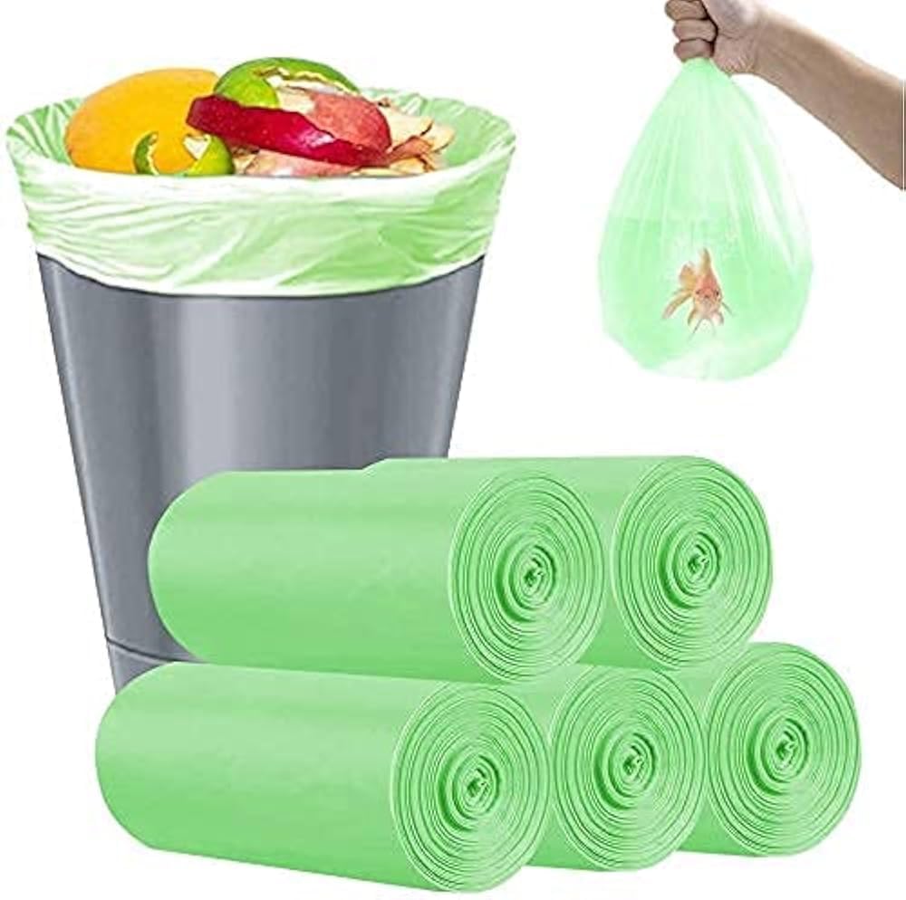 Stysol Garbage Bags Small 300 Count|19 x 21 Inches Green, For Wet Waste|30 bags/roll (Pack of 10)