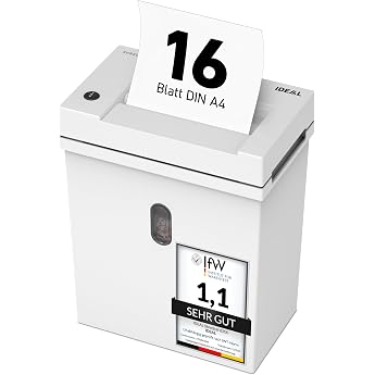 IDEAL Shredcat 8200 Shredder 4 mm Strip Cut Security Level P-2 16 Sheets