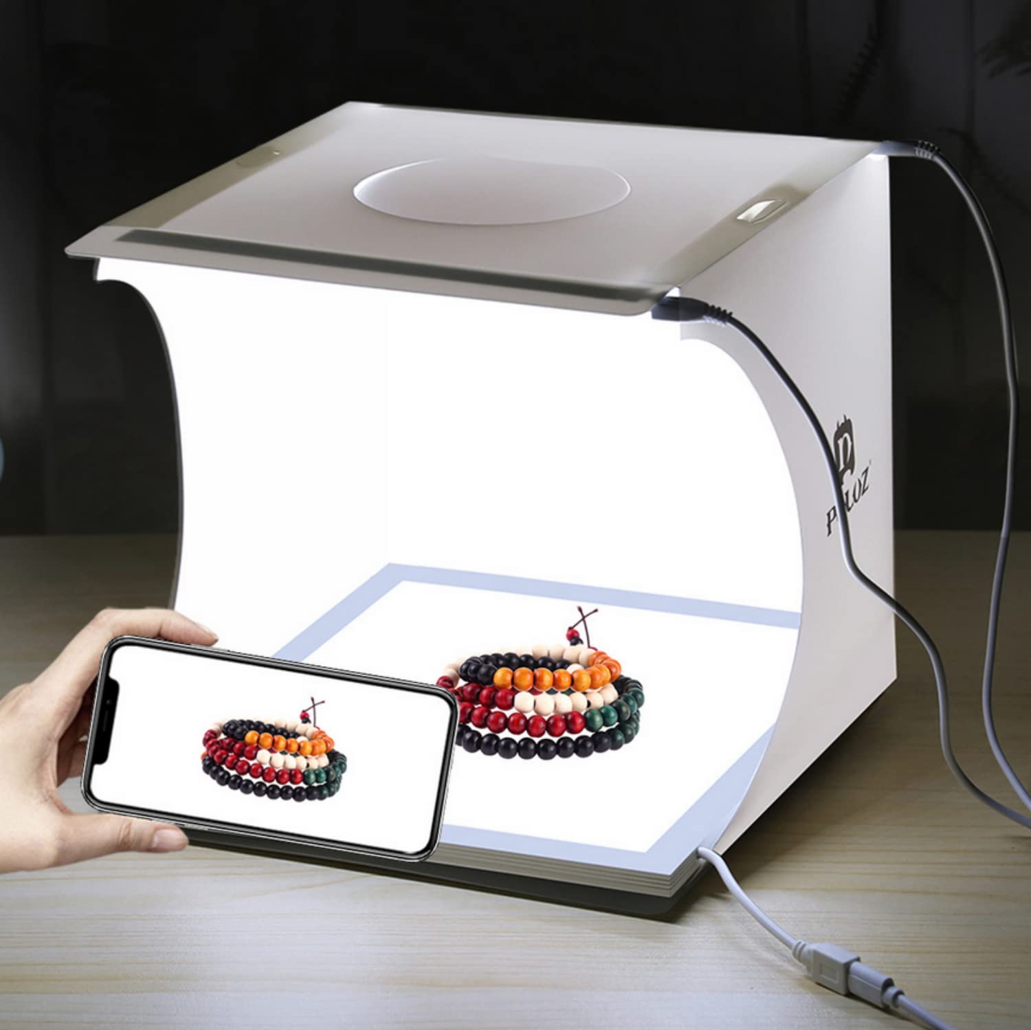 SKEIDO Mini LED Photography Studio Shadowless Bottom Light Lamp Panel Pad Photo Studio Softbox Bottom Light for 20cm lightboxs