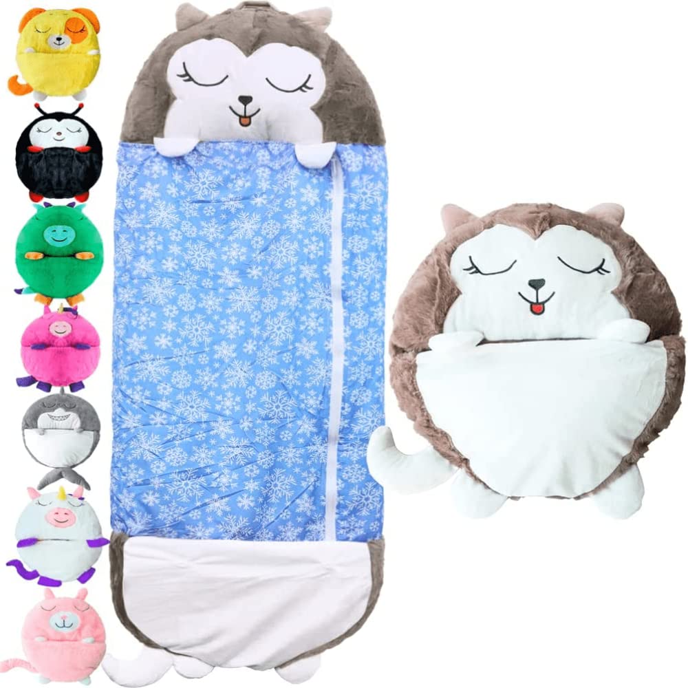 Buy SHUQUAN Kids Sleeping Bag with Pillow, 2 In 1 Foldable Sleeping Bag, Comfortable and Soft