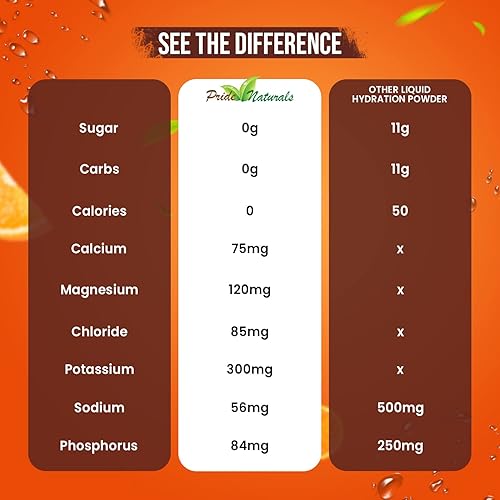 Miniatura 6 de Pride Naturals Polvo de electrolitos bebida hidratante sin azúcar para energía y apoyo inmunológico polvo de electrolitos keto sin azúcar con Sabor