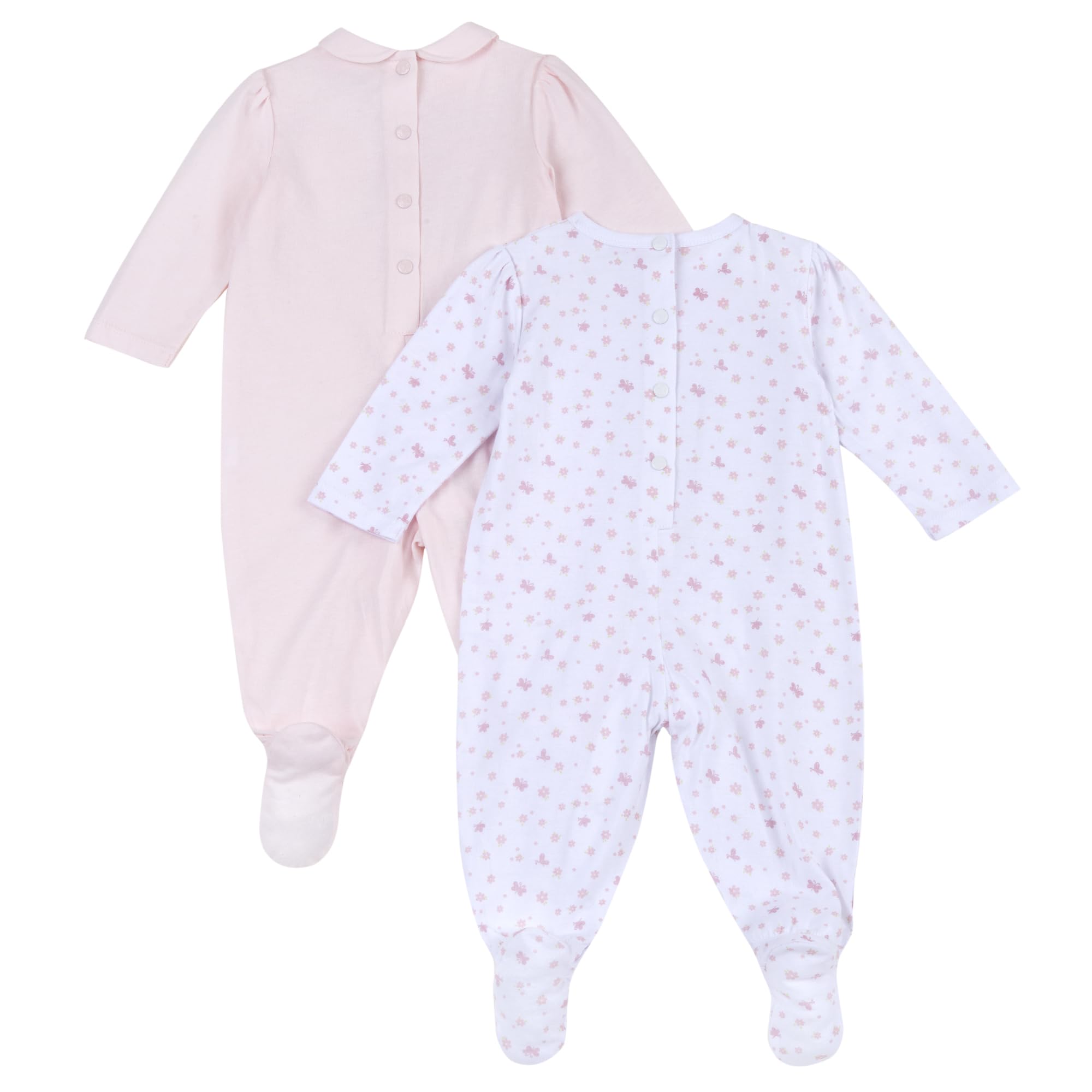 Prénatal, Set 2 Tutine Neonata 100% Cotone, con Comoda Apertura con Bottoncini, Ideali per la Primavera