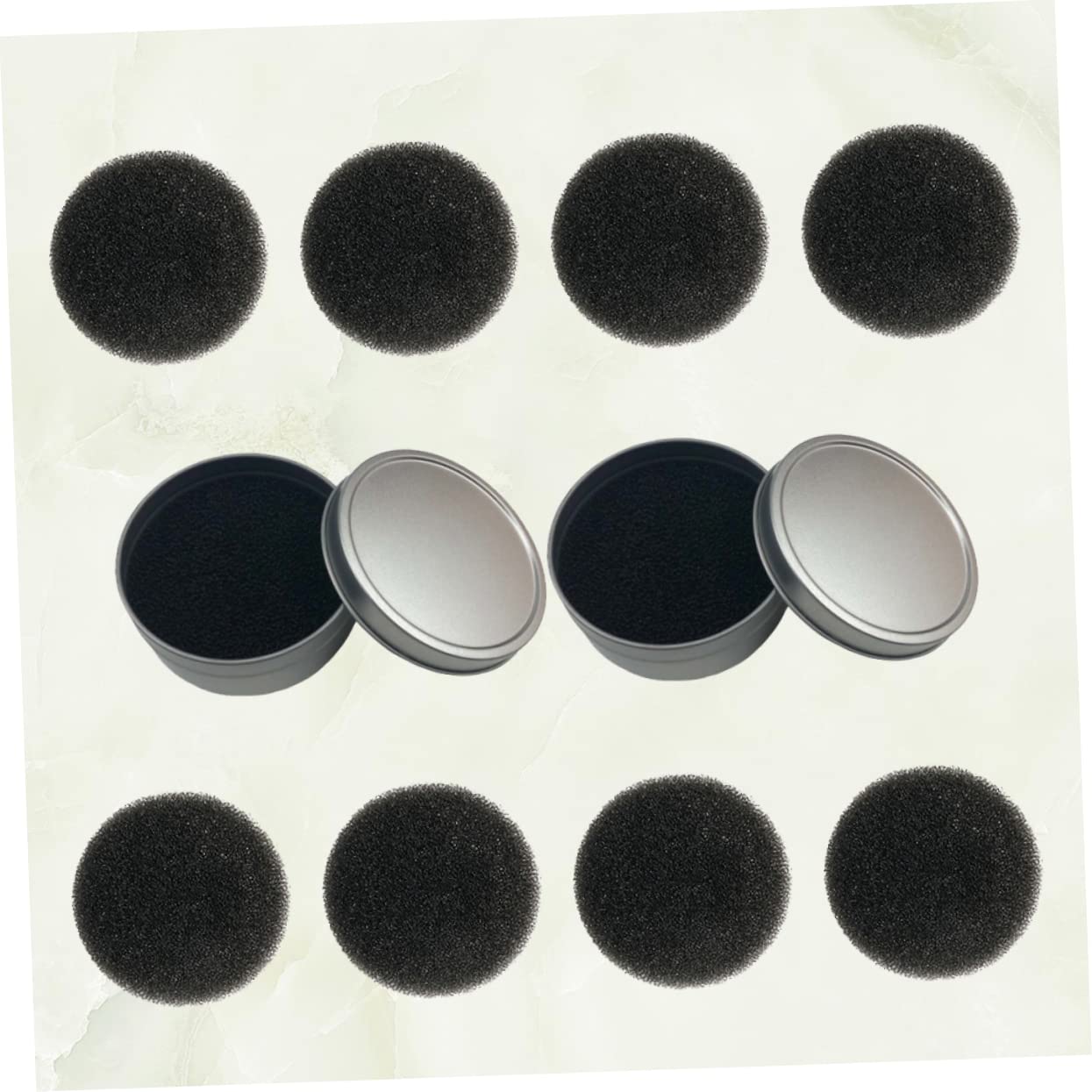 NULYLU 15pcs Makeup Brush Cleaning Sponges Dry Cleaning Makeup Sponge Quick Dry Cleaning Box for Makeup Brush and Sponge