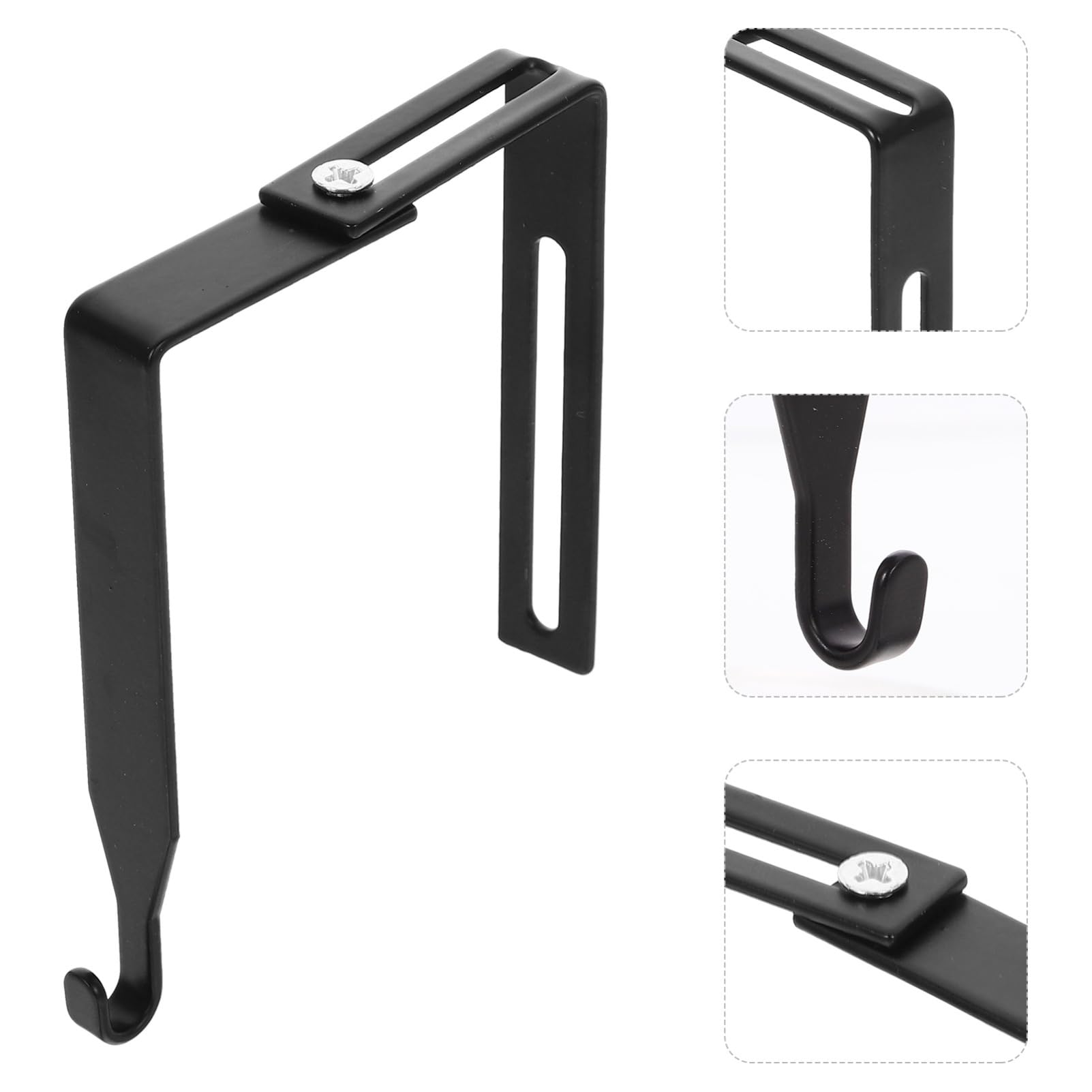 NUOBESTY 5 Ganchos Ajustables para Ropa y Perchas Divisorias, Hierro Resistente Diseño Simple, Tamaño Adaptable para Puertas y Gabinetes, Organizador Práctico para Sombreros y Bolsos Hogar