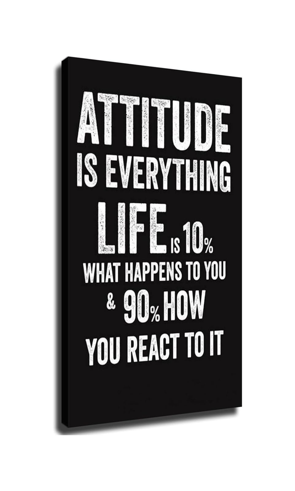 FNYUVNFAF Attitude is Everything Quote Poster Inspirational Wall-Art Motivational Mindset Print for Home Office Bedroom Kitchen Gym Dorm Decor