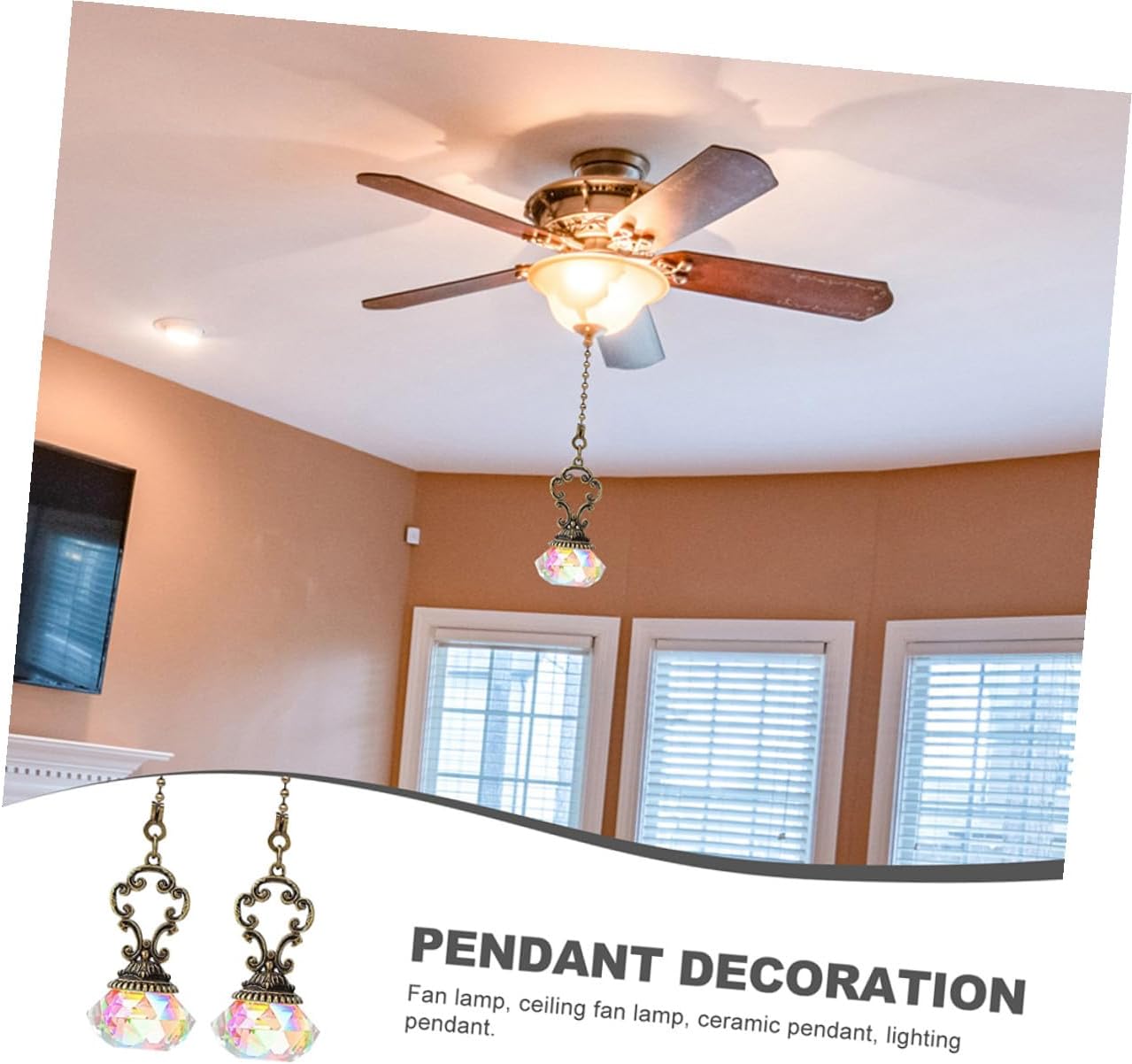 Veemoon Light Pull Chain Decorative Ceiling Fan Pull Chain Home Decorations Ceiling