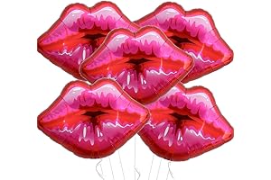 Mega 5-Pack Red Lip Foil Balloons for Bratz Party Favors