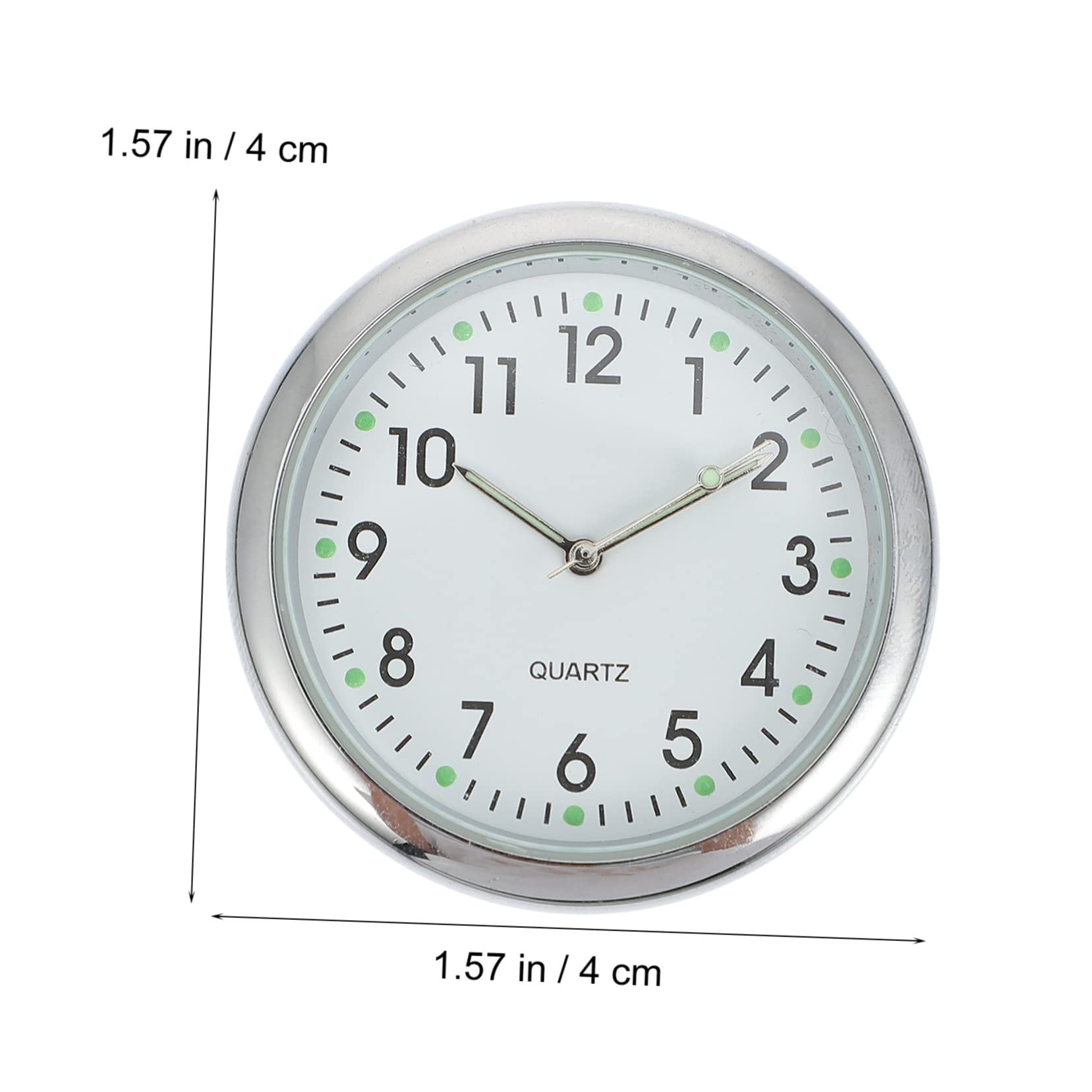 4 Juegos reloj luminoso del coche diminuto relojes de coche digital mini reloj del salpicadero del coche reloj de vehiculo reloj del tablero Vidrio