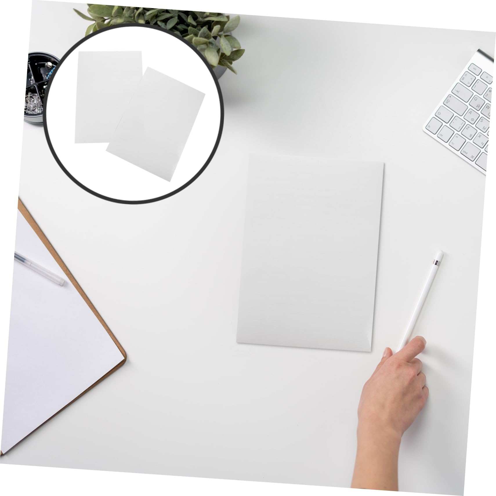 Papier Autocollant Imprimable Étiquettes Blanches 100 Feuilles