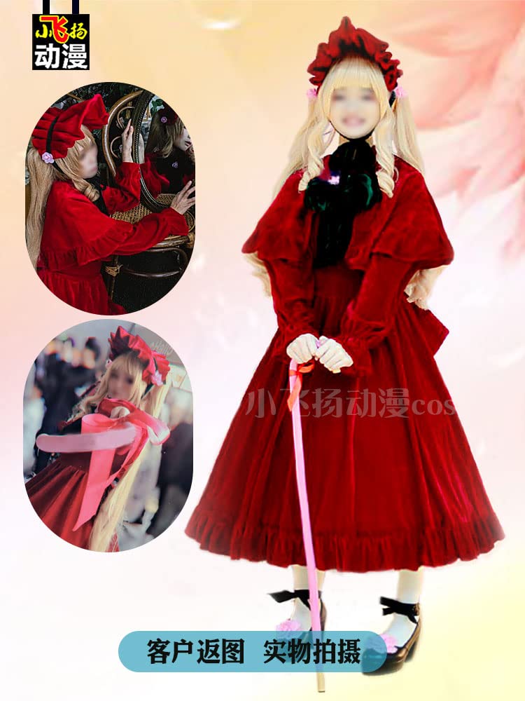 Amazon.co.jp: ローゼンメイデン真紅コスプレ衣装（ウィッグ、靴追加