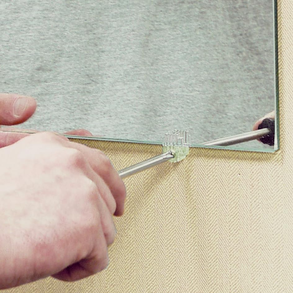 Miniatura 5 de OOK 534016 - Soportes ajustables de plástico para espejos de 14 de pulgada y 20 libras, paquete de 4