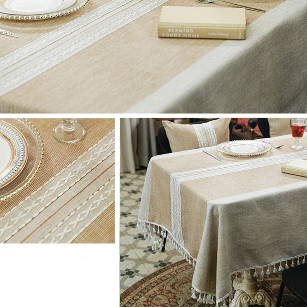 Manteles Antimanchas Mantel Rectangular Resistente Al Desgaste Grueso de Lavable Decoración Gris 140 × 200cm