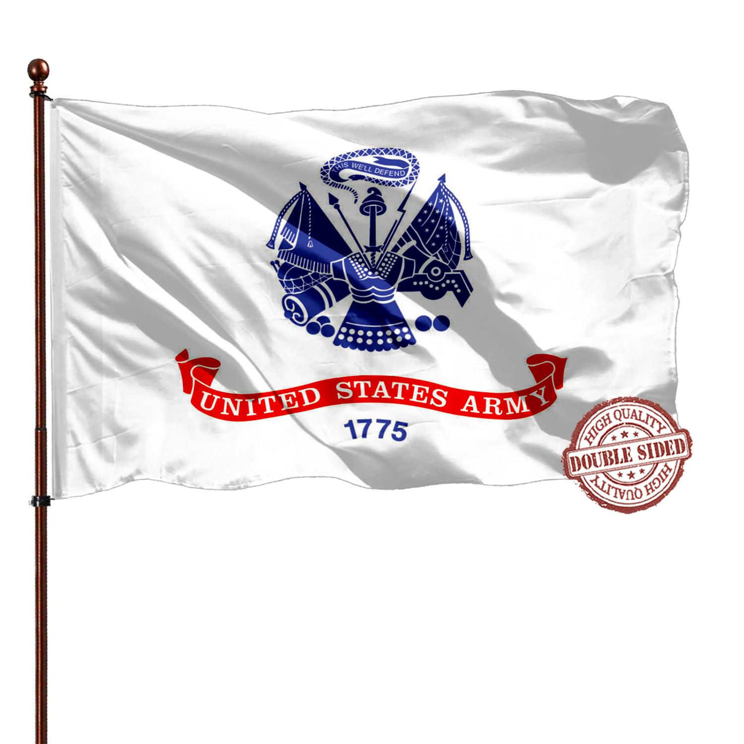 Amazon.com : White US Army Flag 3x5 Outdoor Double Sided- 3Ply