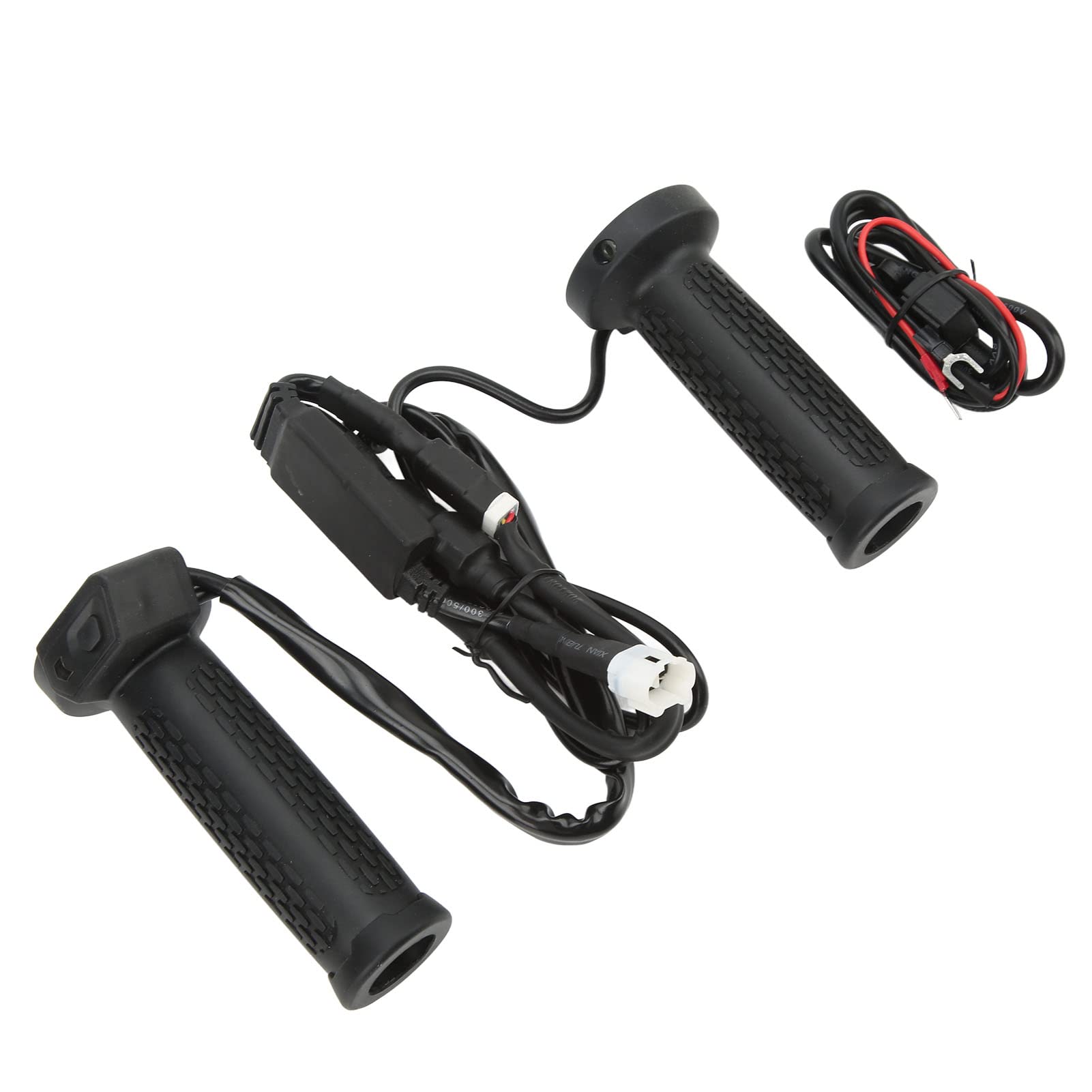 EMUKOEP Cubierta de Agarre de Calefactable para Motocicleta ATV, Empuñaduras de Mano con Calefacción Eléctrica Ajustable de 5 Engranajes, Adecuadas para Montar en Invierno Al Aire