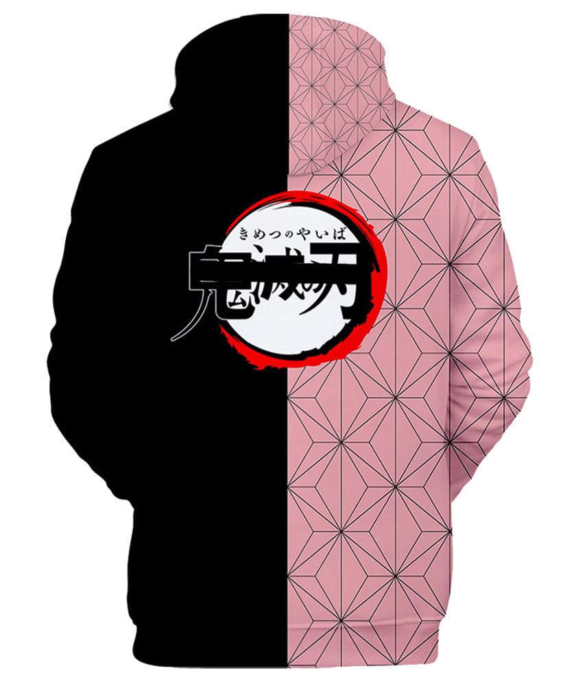Anime Demon Slayer Impreso con Capucha Hombres Mujeres Harajuku Pullover Loog Manga Sudadera Unisex Casual Tops