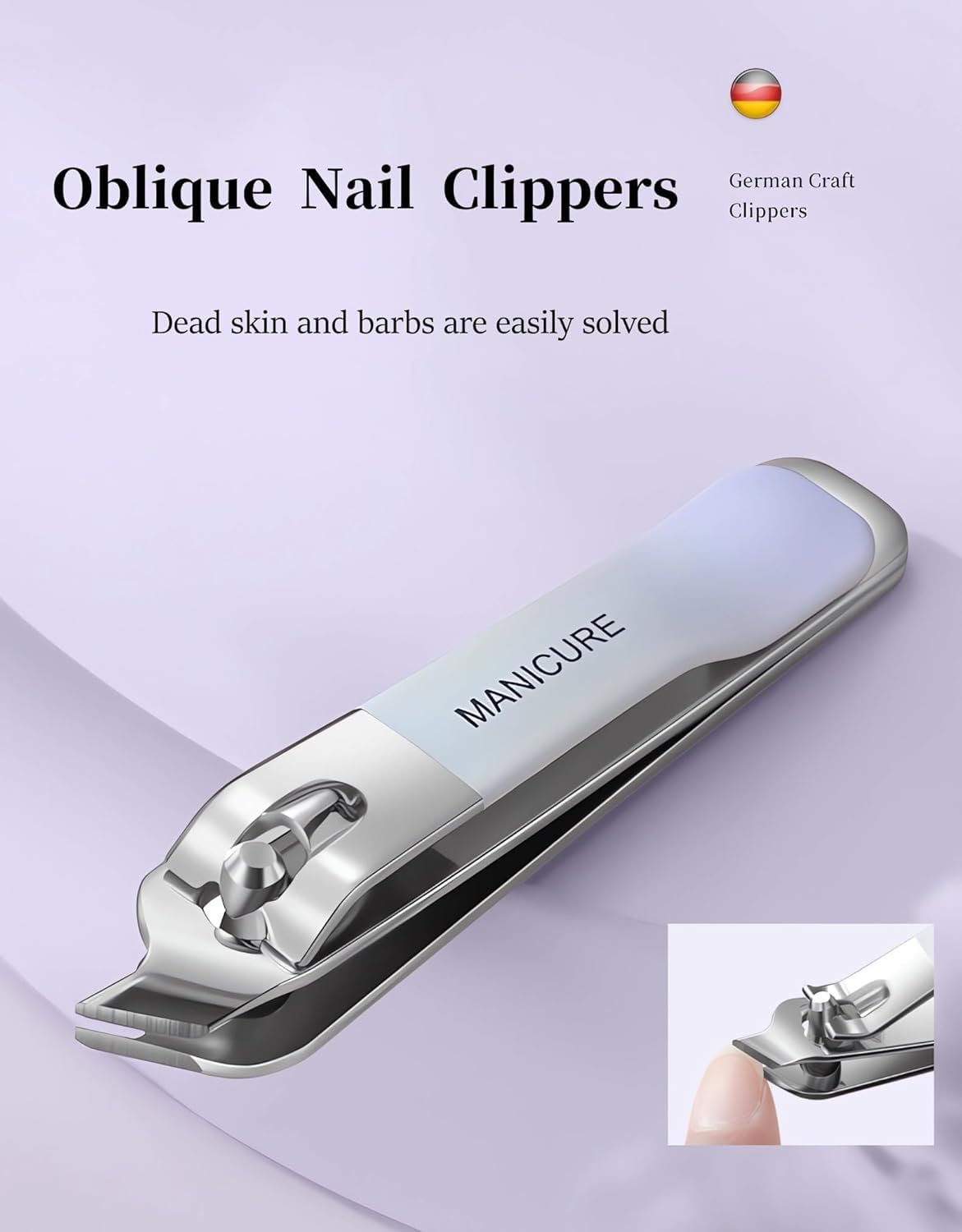 CEPLO Stainless Steel Manicure Pedicure Tools Kit, 4-in-1, Portable Travel Grooming Kit Beauty Tools Set, Stainless Steel Martensitic Manicure Set, with Leather Bag, Suitable for Home, Workplace, Outdoor Travel, Gift & Salon (GREEN) 4