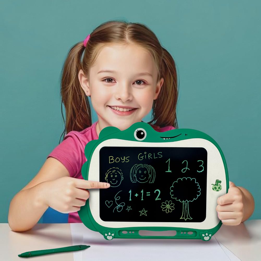 Tablet da disegno LCD da 8,5 pollici Giocattoli per bambini per ragazze ragazzi età 2-3 compleanno, colorato LCD scrittura tablet giocattoli educativi - 4