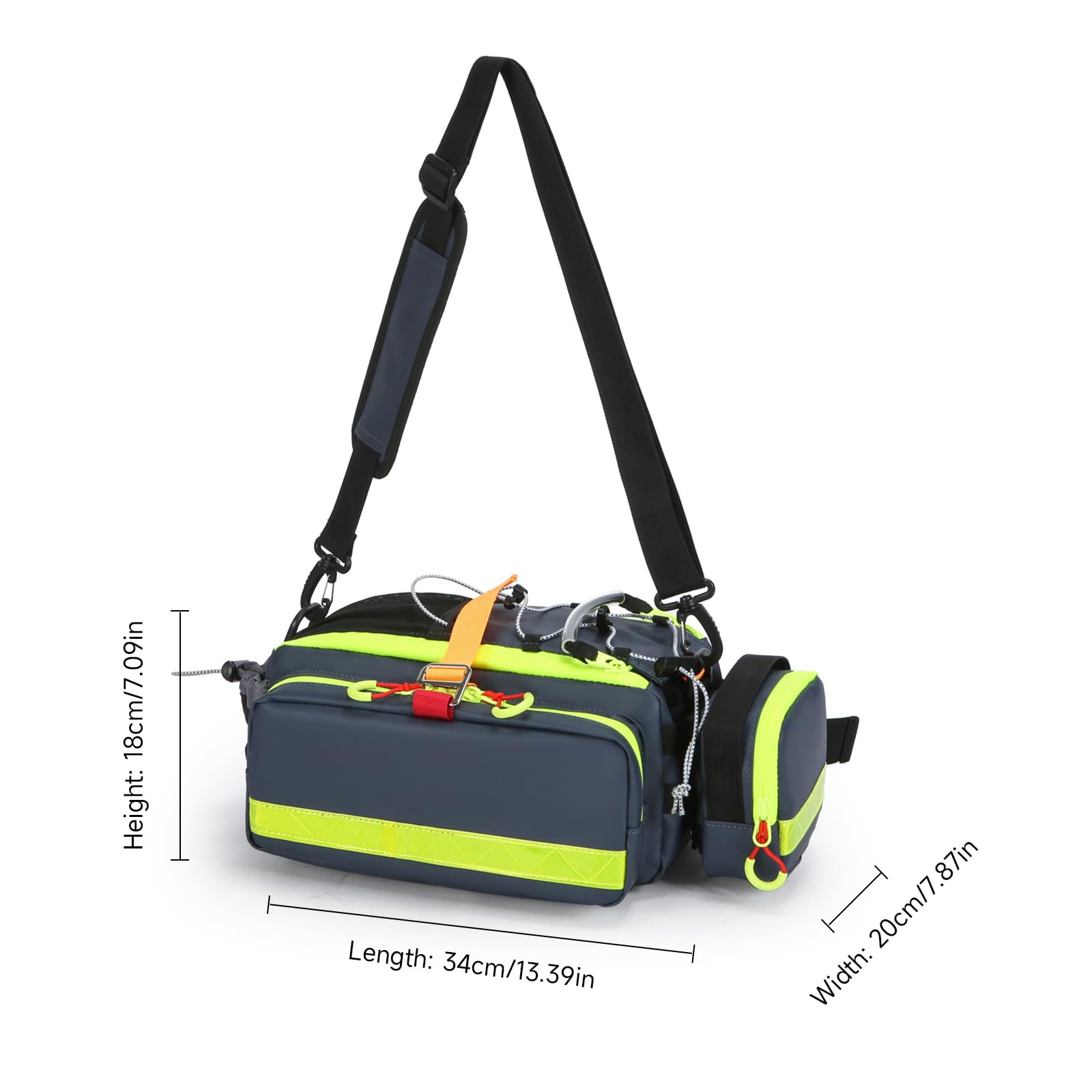 Leeres EMT Trauma-Set, wasserdichte Erste-Hilfe-Tasche, Notfalltasche, Organizer, mit reflektierenden Streifen, Outdoor-Rettungstasche., blau, modisch
