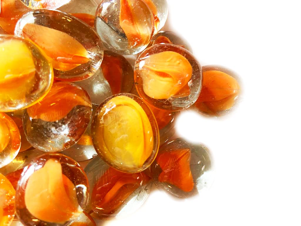Seawave Creatures Decorative Flower Glass Stone Pebbles for Vase Fillers Plant Pots Home Table Garden & Outdoor Decoration (Clear Orange Leaff, 1 Kg) (B0B1MR65SC) Amazon Price History, Amazon Price Tracker