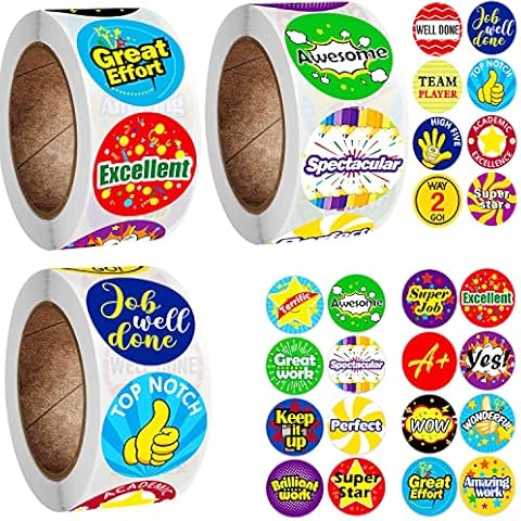 Pegatinas motivacionales para maestros - 1500 pegatinas de animales para recompensas Cover