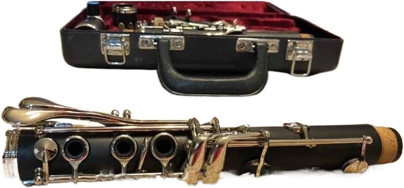 B Flat Clarinet 17 Key System Bakelite Tube Nickel Plated Finish With Canvas Case