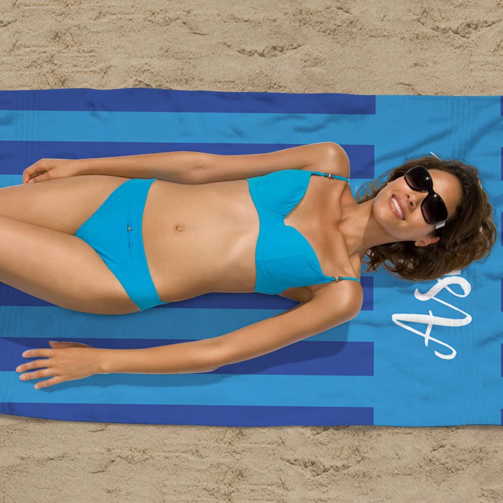 Dr.TOUGH Personalized Beach Towel With Name - 30x60 Inch Microfiber Custom Towel For Kids & Adults - View #9