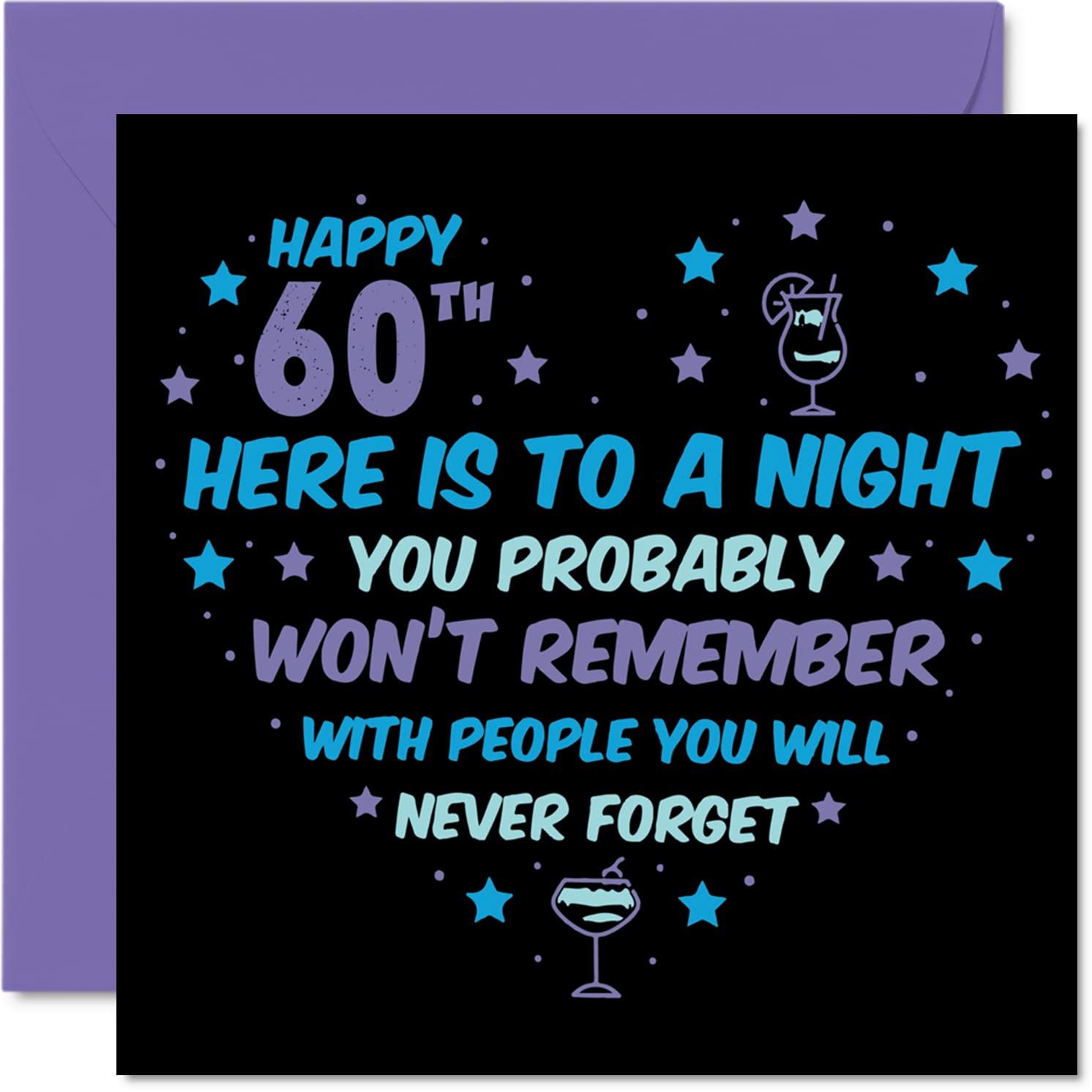 Funny Birthday Card - Old Person Noises Humor Card 5.7x5.7 Inch With Envelope