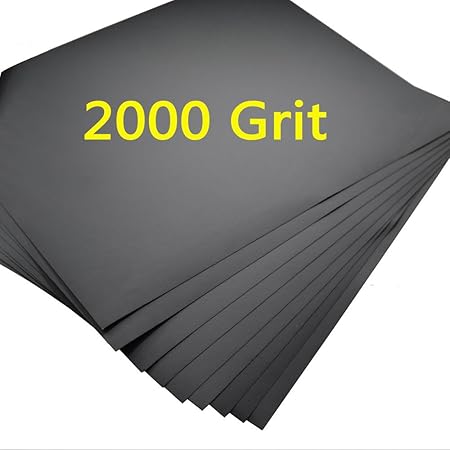 5 Sheets Sandpaper 2000 Grit Waterproof Paper 9"x11" Wet/dry Silicon Carbide