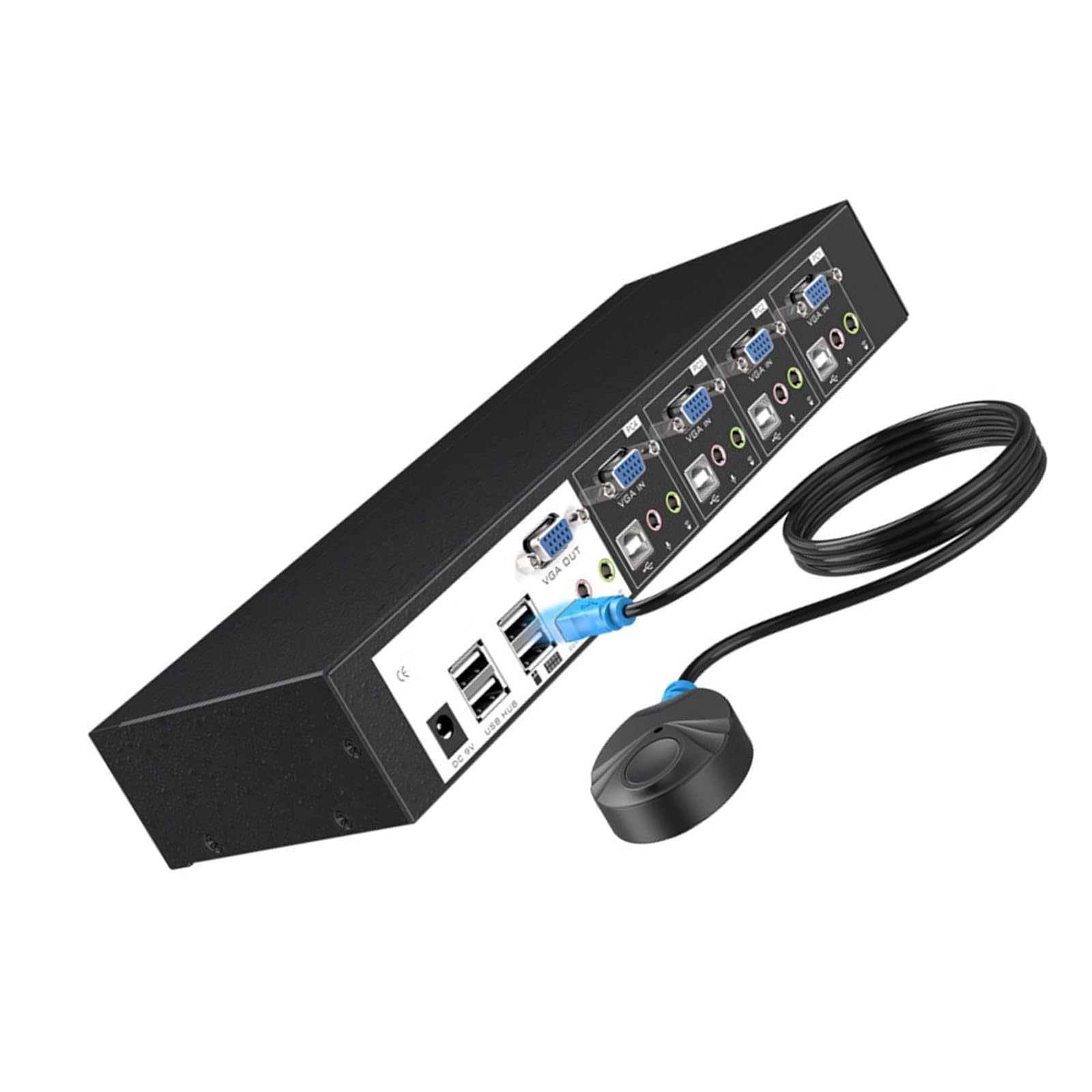 Cambio KVM professionale a 4 porte che evidenziano la tecnologia di schermatura Capacità di azione continua con suono stereofonico e estrema tolleranza alla temperatura contro le perdite KVM