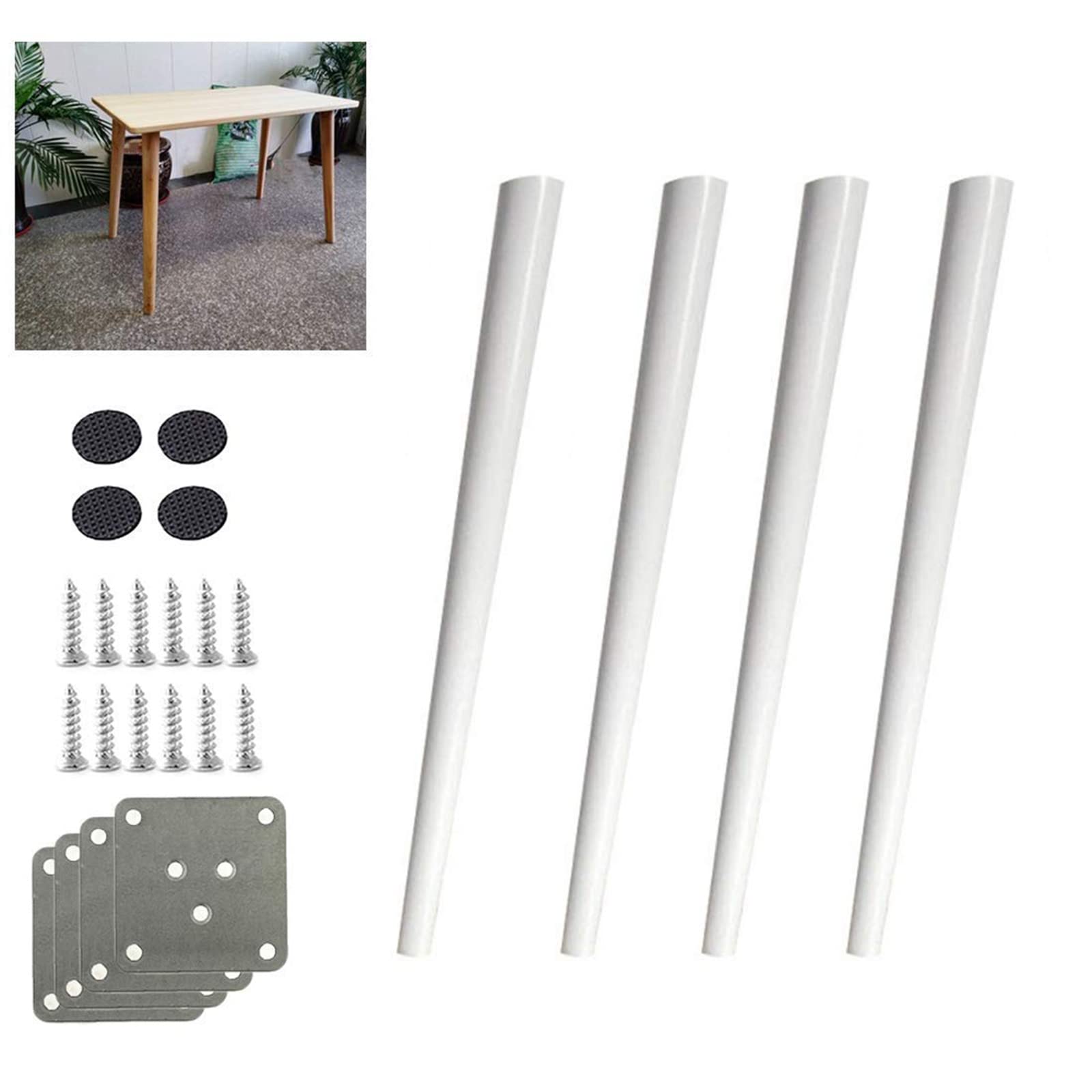 Tapones para patas de silla, 20 protectores de suelo antideslizantes para mesas de comedor y sillas, almohadillas de fieltro para proteger muebles y suelos de arañazos y daños