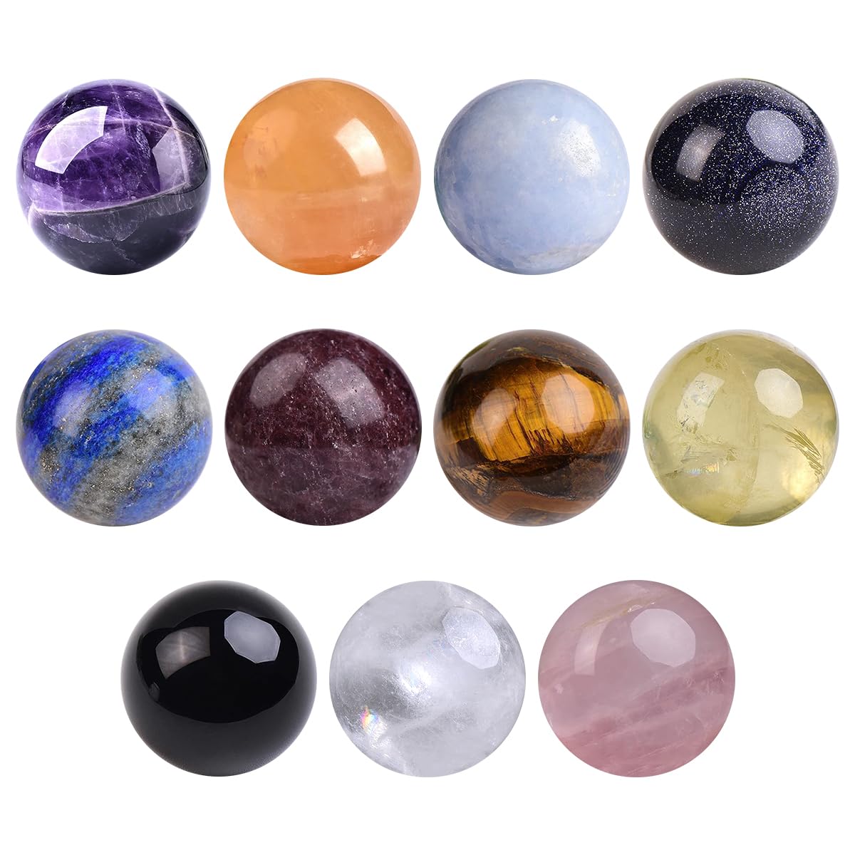 Bola de Cristal, Esfera curativa Pulida, Bola de Masaje para decoración del hogar, Recuerdo o Regalo.
