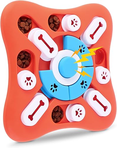 Miniatura 1 de Fepdiu Juguetes interactivos para perros, estimulación mental y entrenamiento de coeficiente intelectual, juguete de alimentación lenta para perros,