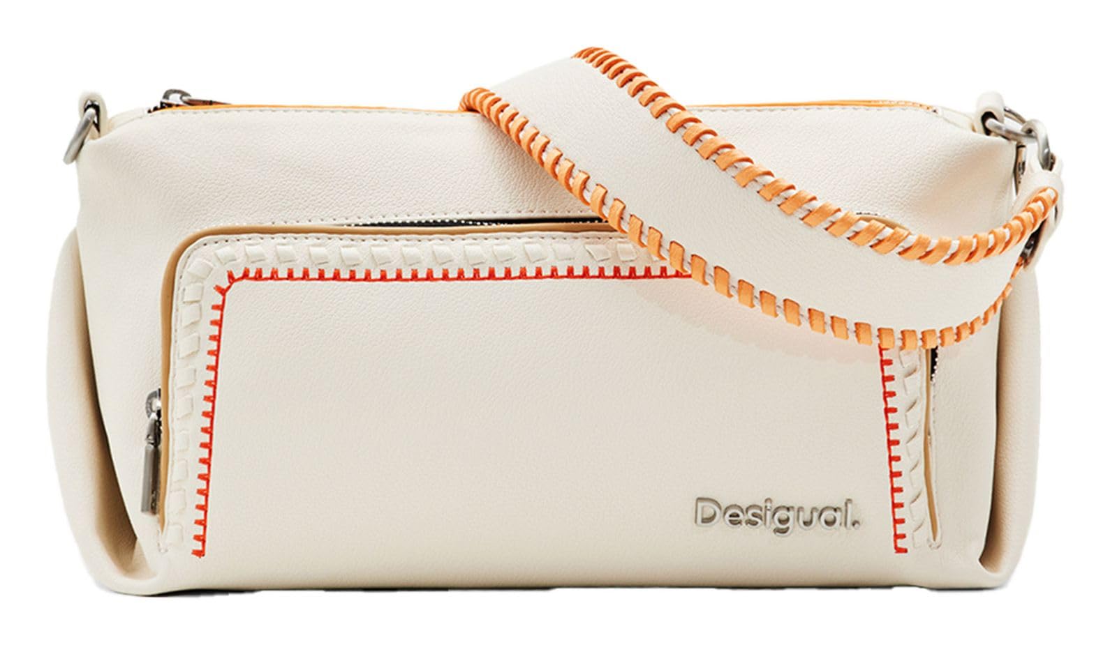 Desigual Women's White Handbag With Removable Shoulder Strap