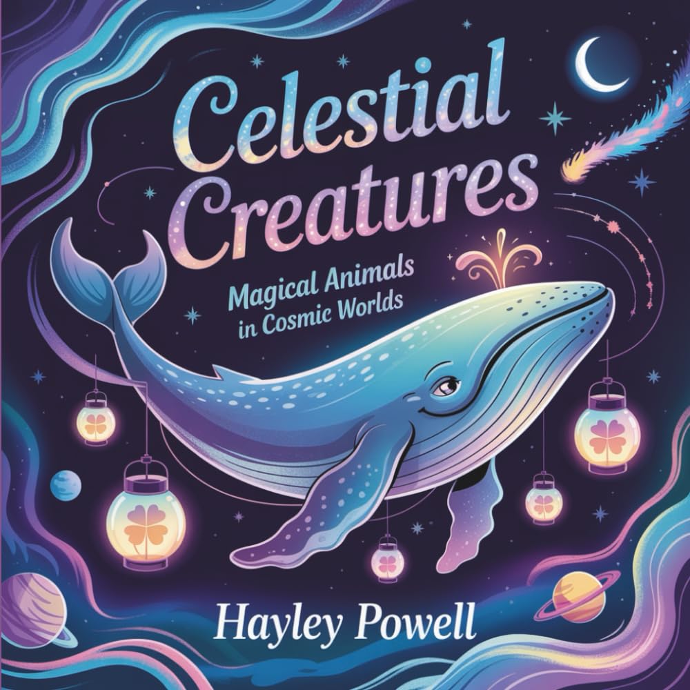 Celestial Creatures: Magical Animals in Cosmic Worlds - Adult Coloring Book with Enchanted Wildlife, Mystical Space Designs and Fantasy Animal Art for Relaxation