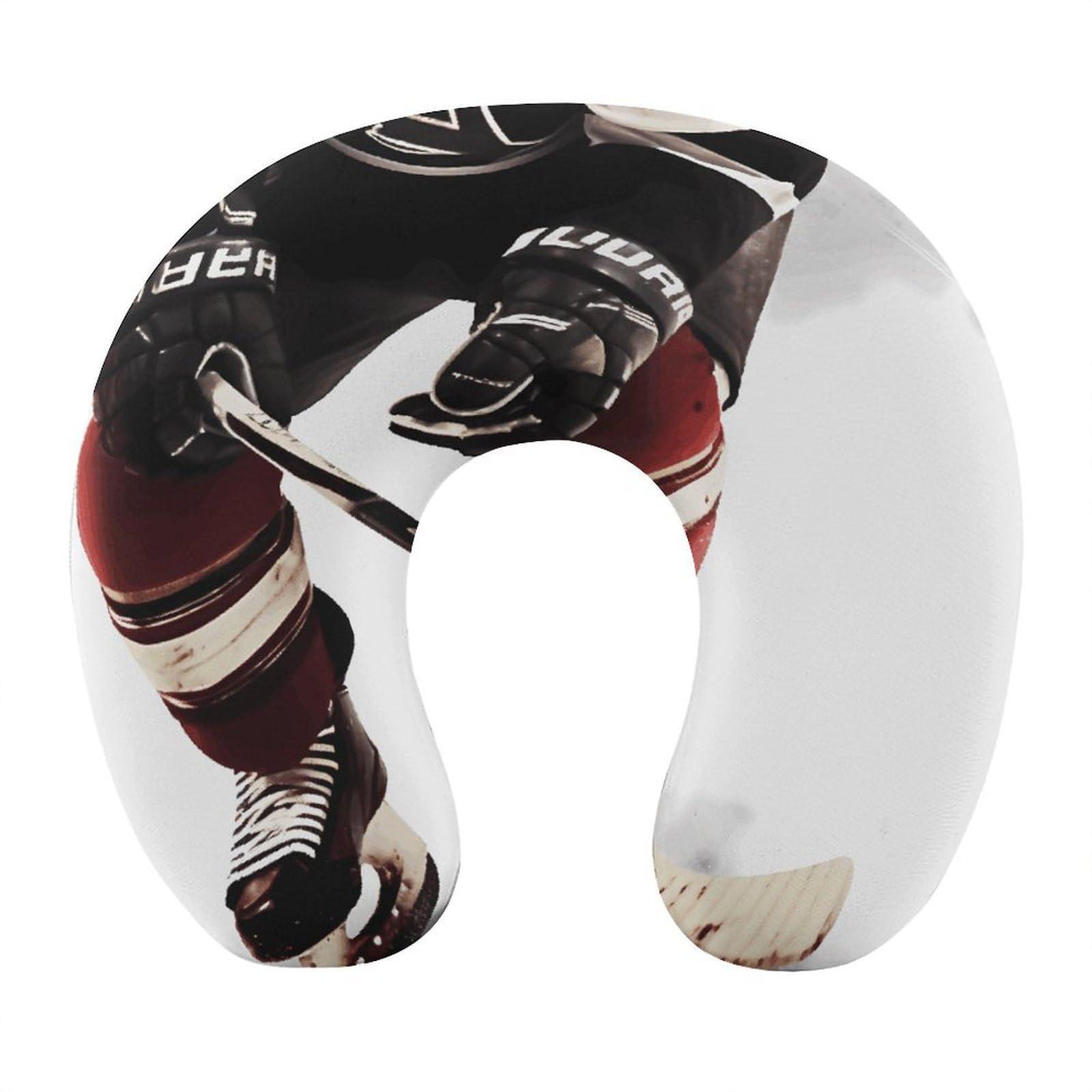 Btcowzrv Style Ice Hockey Pattern U Shaped Neck Pillow Travel Pillows