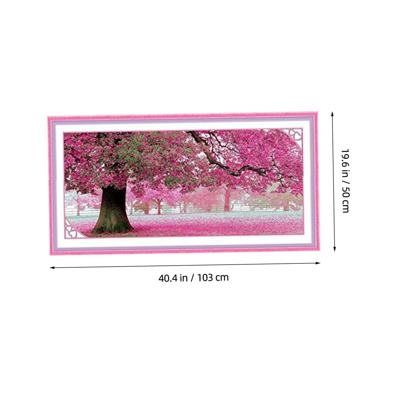 Hoement Kit de Punto de Cruz de Cerezo para Decorar Casa, Tela de Algodón