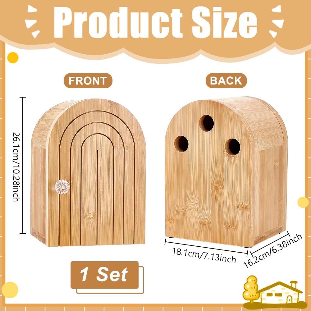 UNICRAFTALE Scatola per cellulare in bambù, 3 pezzi, per 6 telefoni cellulari, stabile supporto in legno robusto con prese di ricarica, ideale per cene di famiglia o ufficio, 7,13 x 6,38 x 10,28