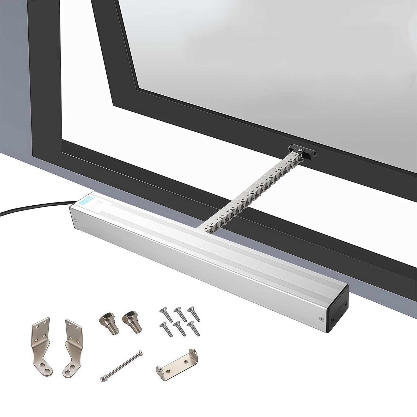 Actuador eléctrico de 24V para ventana con carrera de 300-1000mm y motor de cadena 600N
