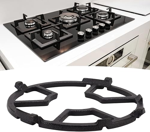Miniatura 3 de Zerodis Estante de soporte de hierro fundido para wok, estufa de gas deslizante universal, accesorios para estufas de gas para quemadores, cubiertas