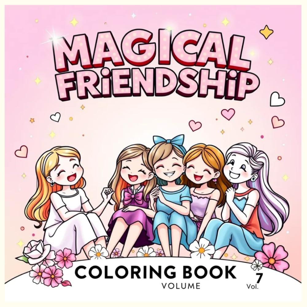 Magical Friendship: Girl Moments Coloring Book Vol-7 for Adult , “A Heartwarming Girls’ Coloring Book Filled with Cute Friendship Moments, Relaxing Scenes & Wholesome Happy Vibes”