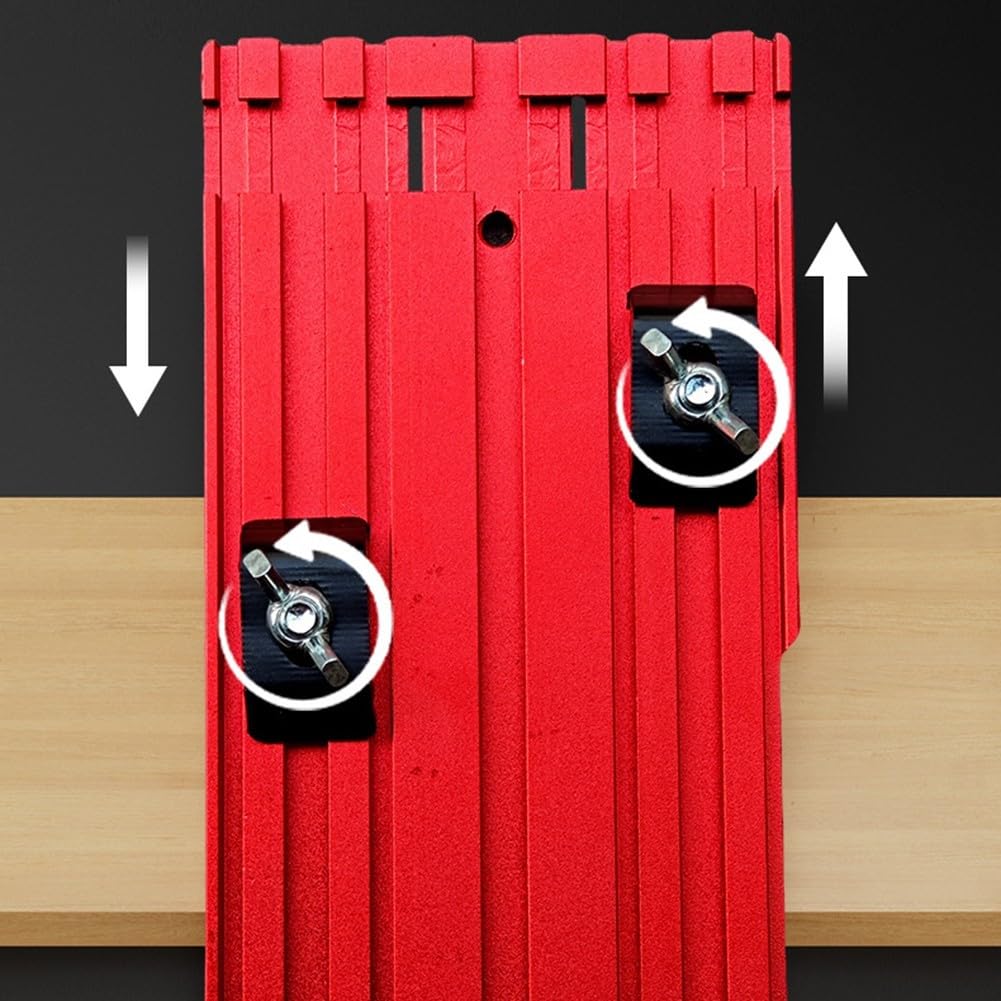 Carril de guía de corte recto de precisión para sierra circular con base de aluminio grueso, bloques laterales ajustables y sistema de bloqueo seguro (A)