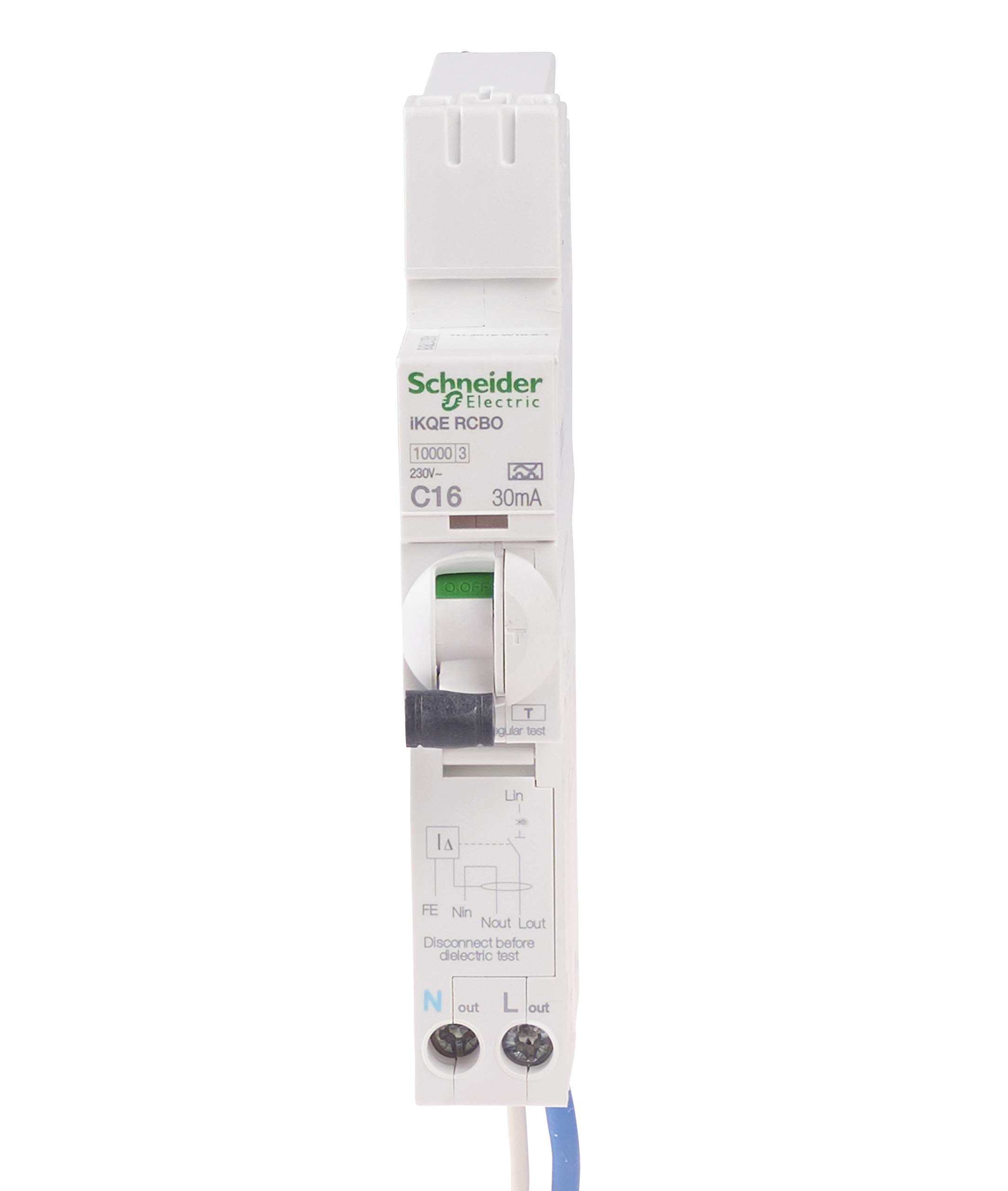 Schneider Acti 9 Loadcentre - iKQE-SEE116C03 - 16a 30mA Type C Class A RCBO Used
