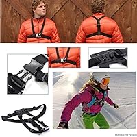 Vista 6 de ACUVAR - Arnés de correa de montaje en el pecho compatible con GoPro Hero 12, 11, 10, 9, 8, 7, 6, 5, 4, Session, 3+, 3, 2, 1, Max, Hero (2018)