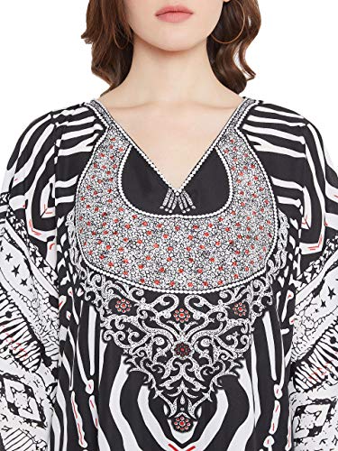 Image of Oussum Women Plus Size Kaftan Kimono Loose Maxi summer dresses for women Beach 3 /4 Sleeve Casual lounge dress Boho