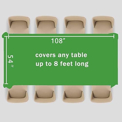 Miniatura 2 de Mantel de plástico verde, paquete de 2 manteles de color verde, mantel desechable de 54 x 108 pulgadas para mesa rectangular, mantel decorativo