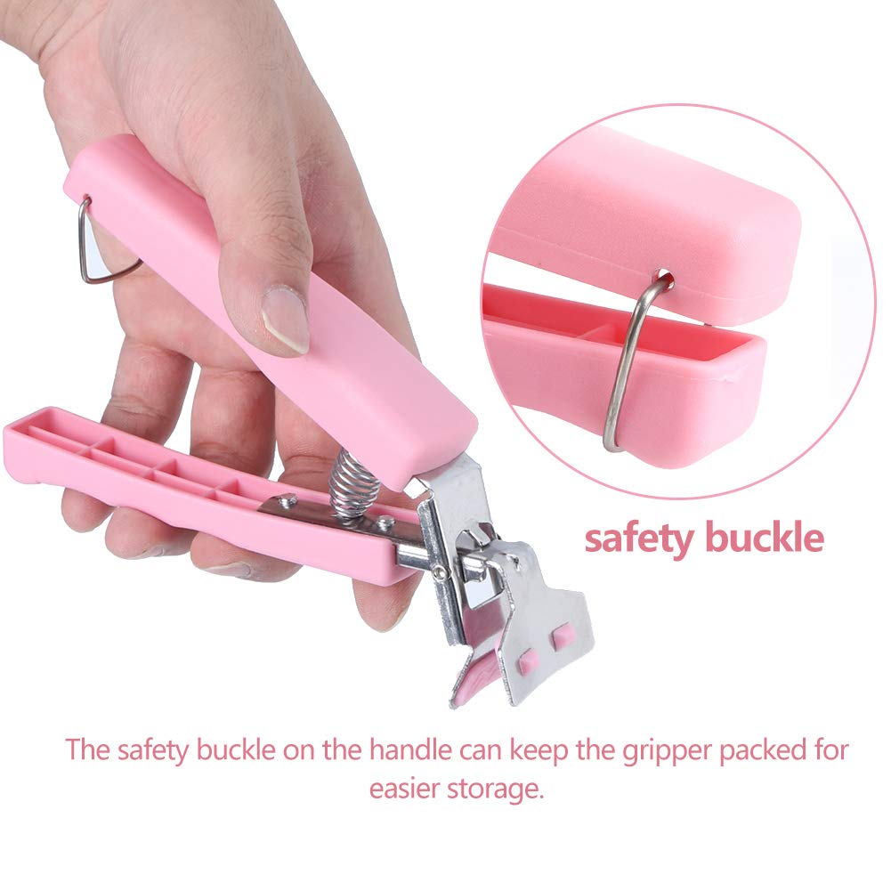 Ejoyous Abrazadera para Platos, Clip para Cuencos de Acero Inoxidable, 17,5 X 4 Cm, con de Resorte, Agarre de ABS para Levantar Platos Calientes, Cuencos, Cestas de de Horno Microondas, Freidora y