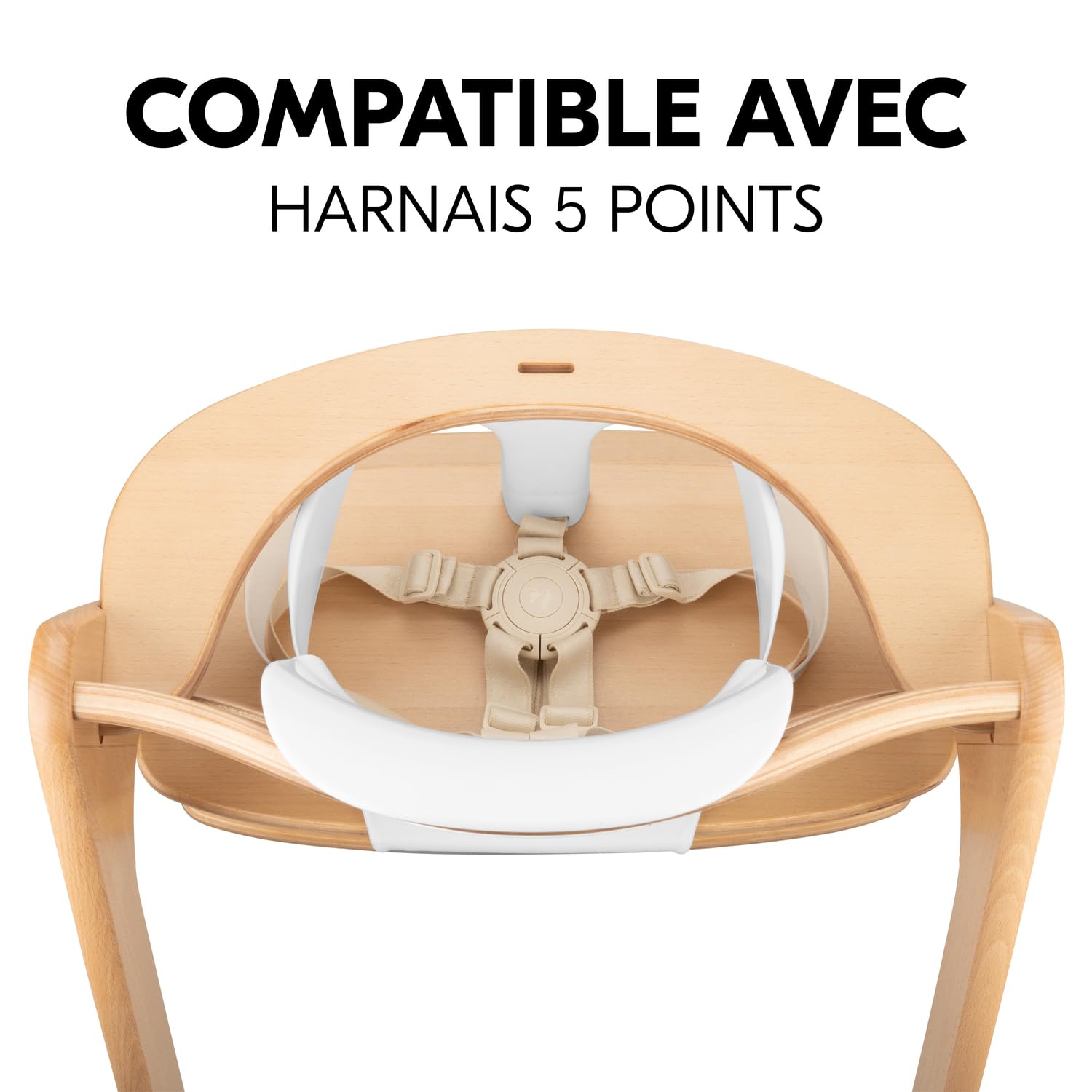 hauck Reducteur Chaise Haute, Pour Alpha +, Beta+ et Arketa - Utilisable dès 6 Mois, Ergonomique, Réglable et Évolutif - Mise en Place sans Outils - Blanc