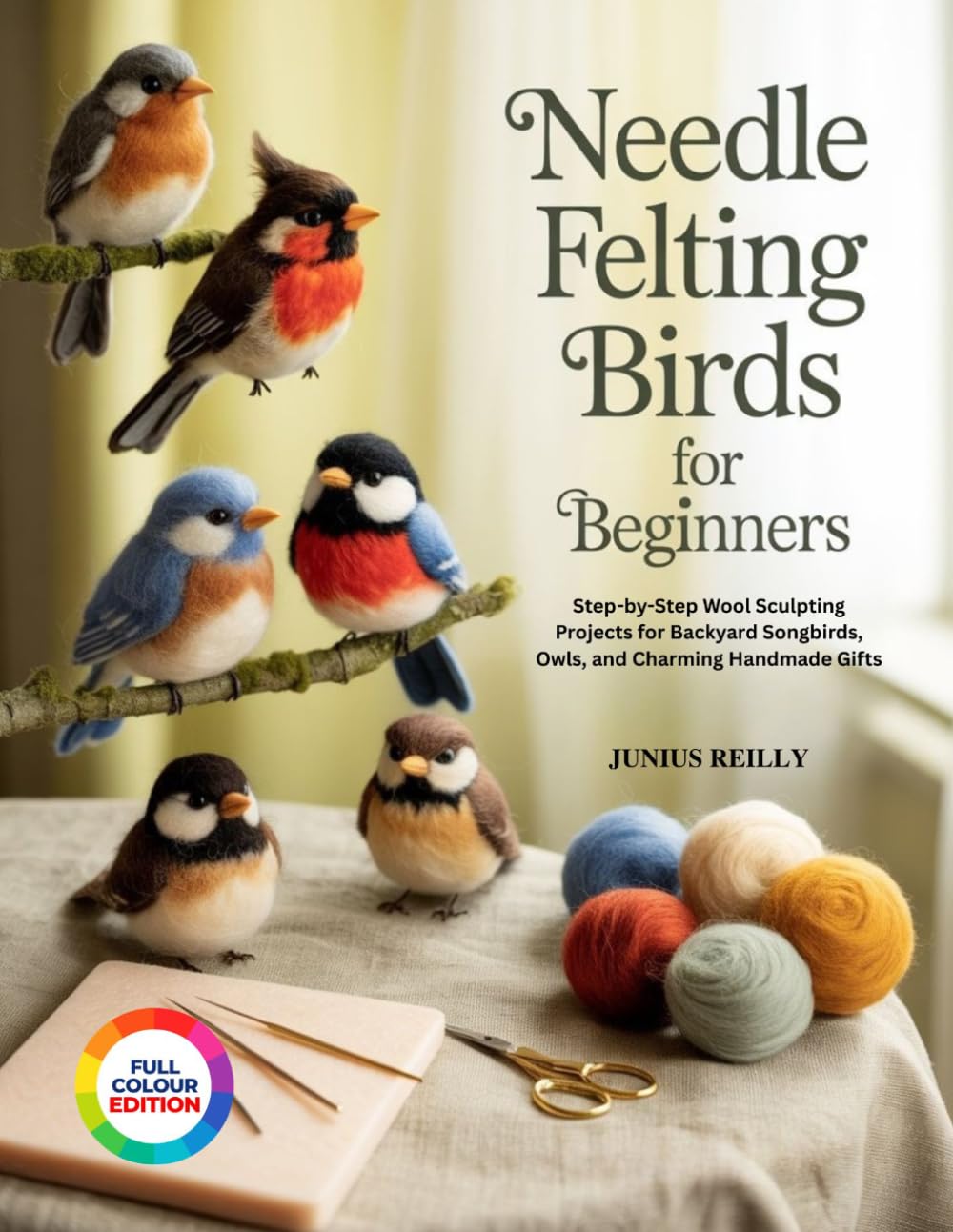 NEEDLE FELTING BIRDS FOR BEGINNERS: Step-by-Step Wool Sculpting Projects for Backyard Songbirds, Owls, and Charming Handmade Gifts