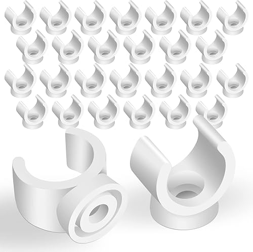 Taiyin 200 clips PEX de 12 pulgada abrazaderas de tubo de 0.630 in gancho en U PEX Perchas de soporte de tubería de plástico PVC Soporte de tubo de